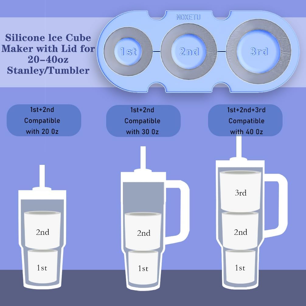 2PC Ice for Cup 30/ - Easy Fill and Release Without Touching