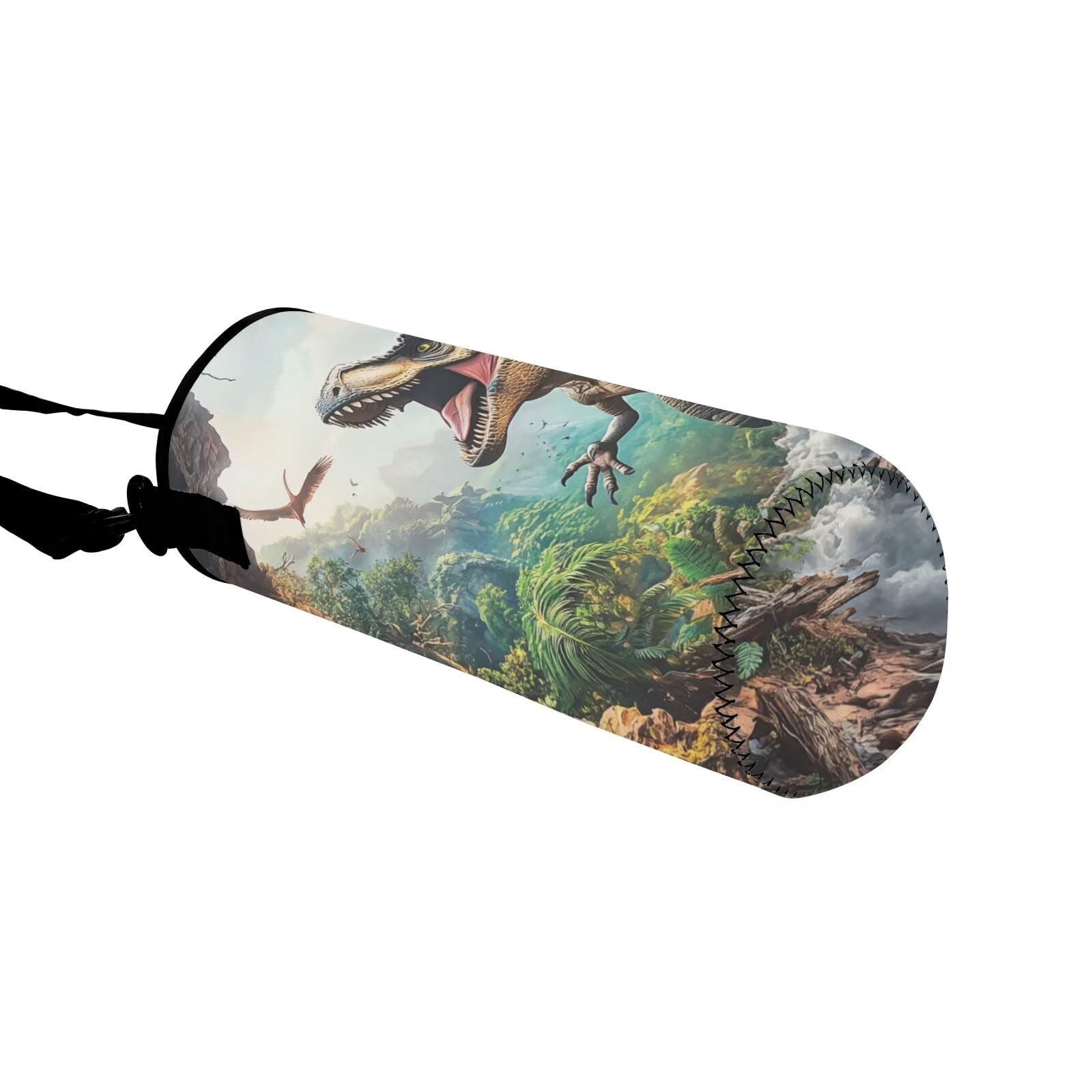 Yexignaon Dinosaur Water Bottle Covers Only for Kids Water Bottle Sleeve Large Lightweight Insulated Glass Bottles Carrier Bag for Outdoor Hiking Travel Drink Carrying - Image 2