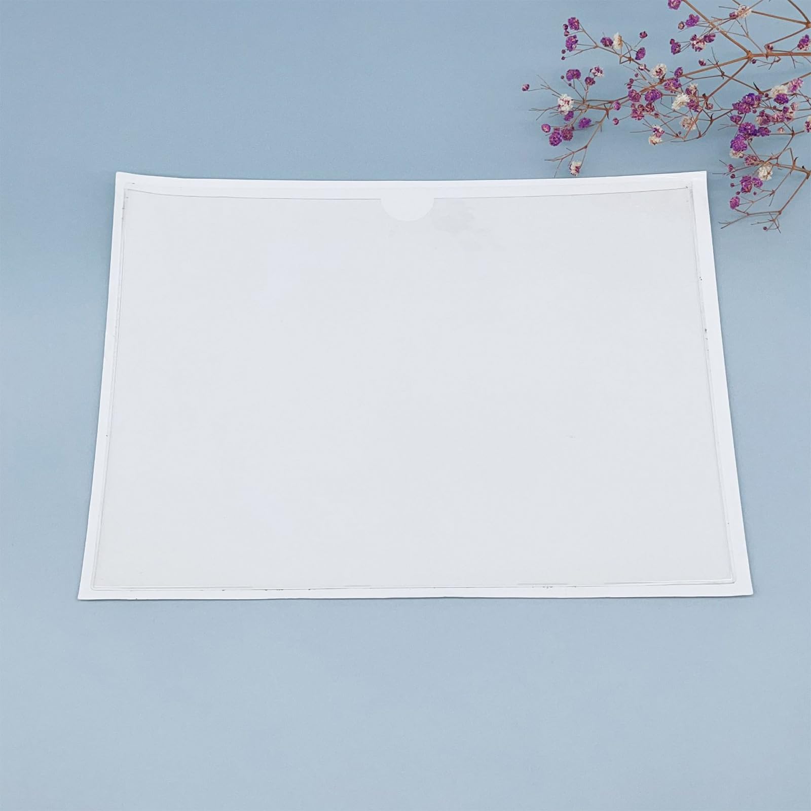 HLIWS Adhesive Horizontal Plastic Card Sleeves-20 Pcs Card Plastic