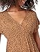 Amazon Essentials Women's Waisted Maxi Dress (Available in Plus Size), Caramel Animal Print, Small