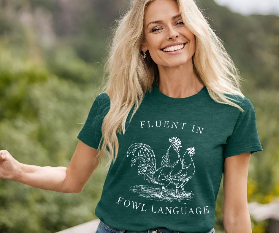 Chicken Shirt Women Farm Tees Funny Graphic Shirt for Chicken Lovers Farm Shirts Chicken Mom Tee Tops2