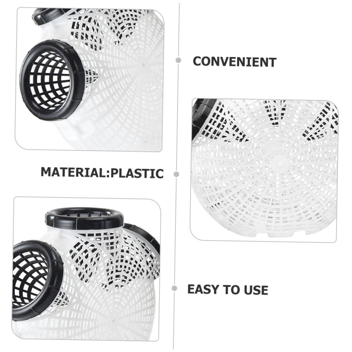 Lot De 20 Cages à Appâts Milisten – Grandes Mailles, Rouge, Plastique Résistant Pour Crevettes/crabes