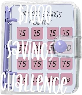 Fichário com enchimento de dinheiro | Fichário de carteira de orçamento criativo para caderno | Pasta de dinheiro flexível para poupança fichário multifuncional mini fichário de desafio de poupança para mulheres e meninas Haburn