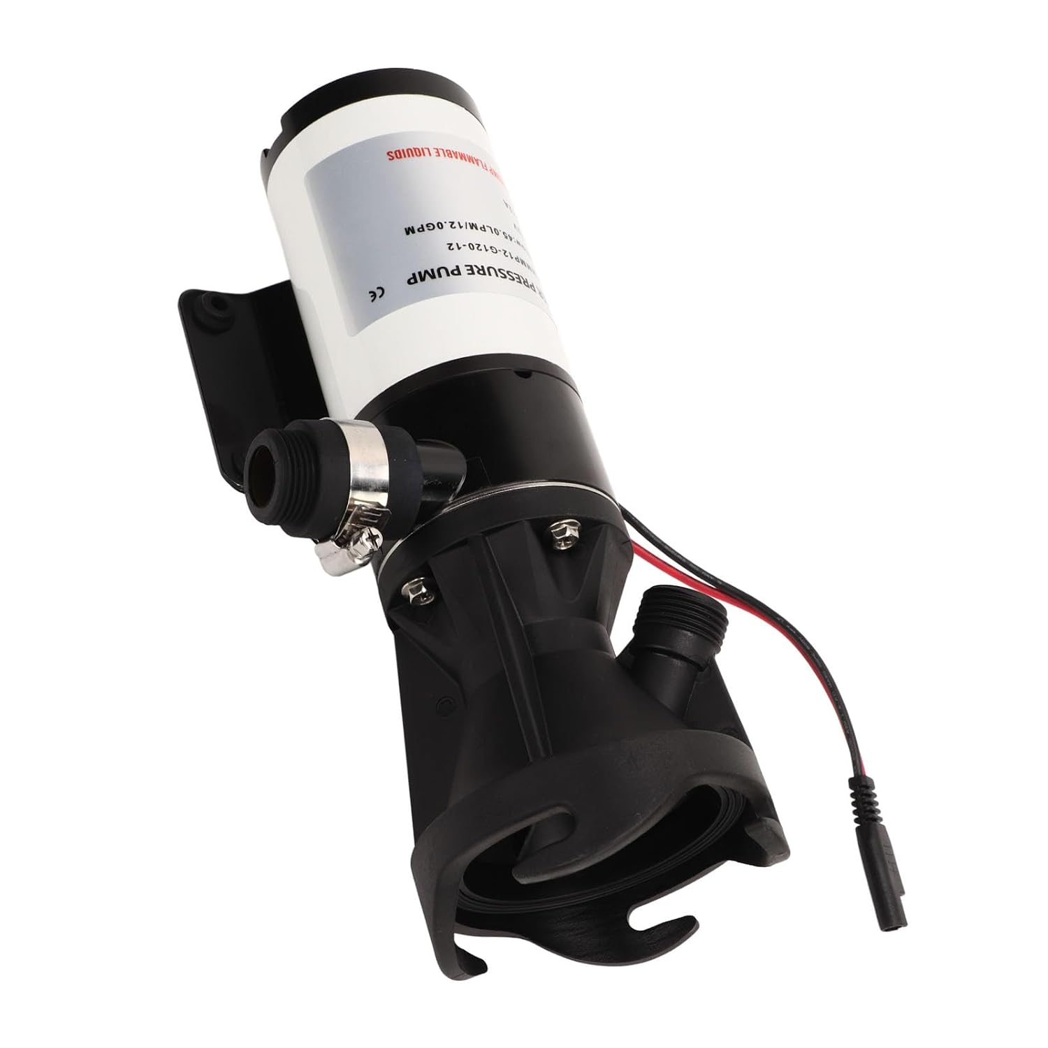 Diaphragm Pump DC 45LPM 12GPM Industrial Self Priming Water Pressure Pump Universal for RV Marine Boat Yacht (12V)