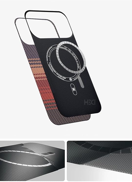 CONSTRAIN - iPhone 17 Pro Max ile uyumlu Kılıf Magsafe ile uyumlu Şarjlı Karbon Fiber Ruaha ArmorAir Kesik Kenarlı Kevlar Kapak