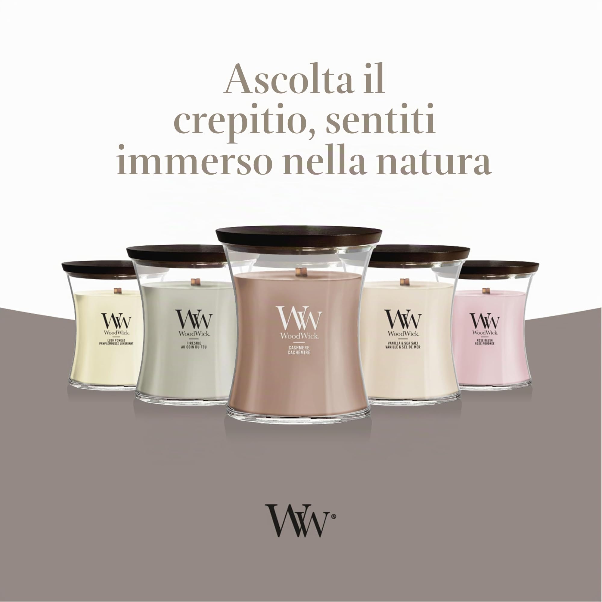 WoodWick Candela profumata | Candela Grande a Clessidra | Vanilla Embers | Regali Perfetti per Donne
