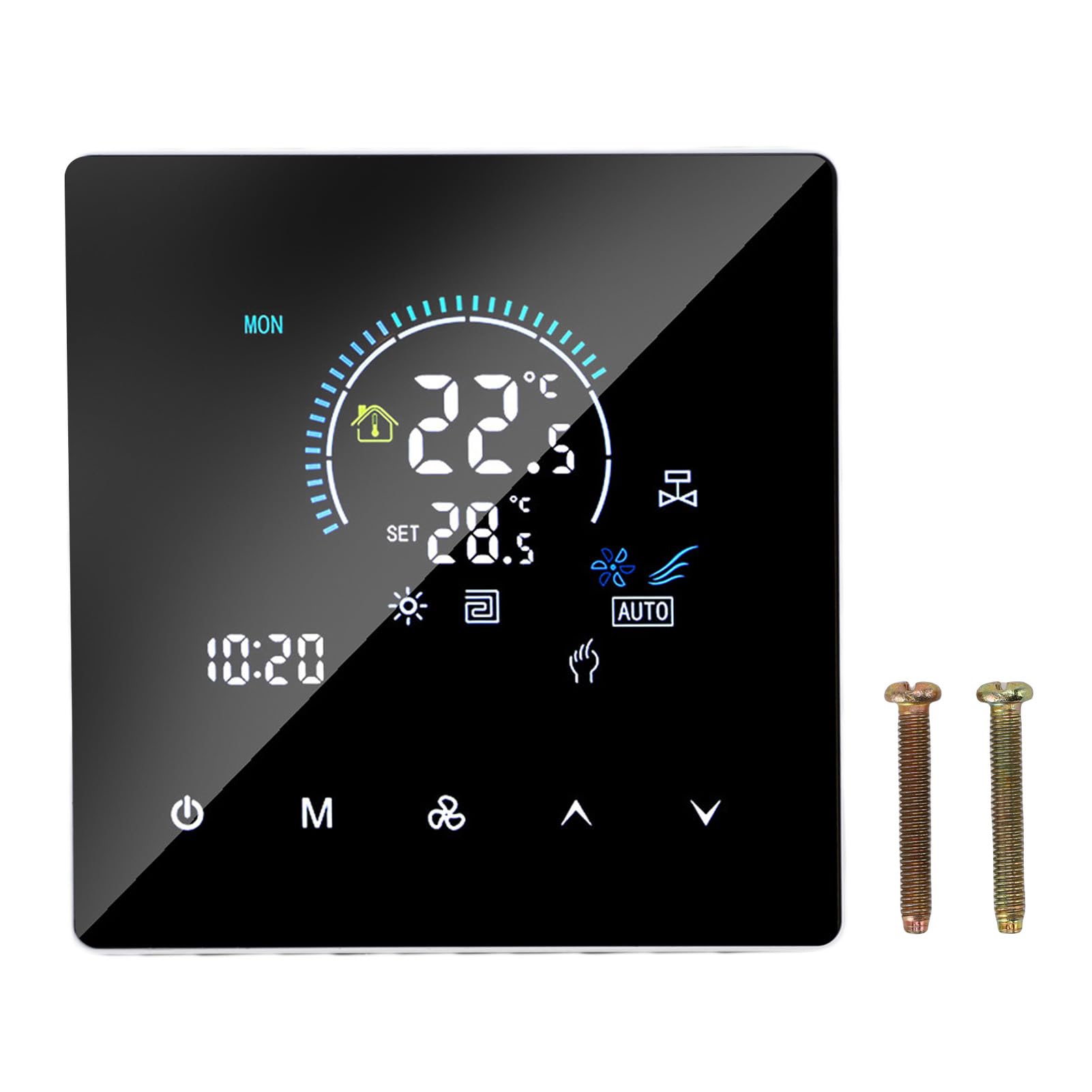 Smart Color Central Air Condither Thermostat Programowalny ekran dotykowy, z programowalnym zasięgiem 5-60 ℃ dla biur centrów handlowych hotele