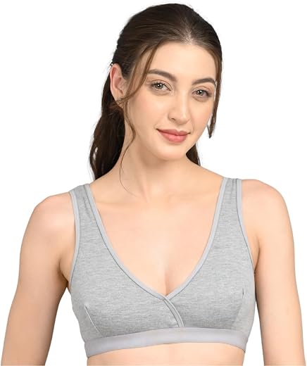 So Glamy Non Padded Sports Bra | V Neck Design | Wide Straps Support | Breathable Fabric | Everyday Comfort Fit