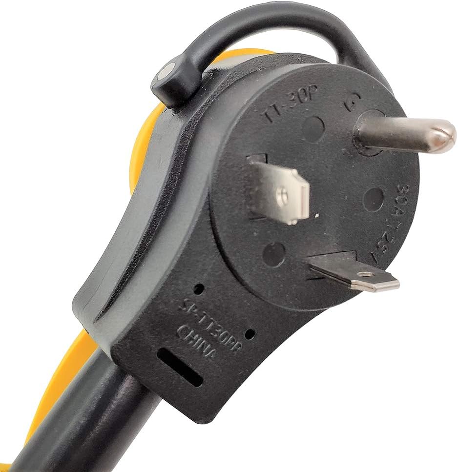 Parkworld 61186 RV 30A Splitter Adapter Cord, TT-30P to (2) TT-30R 30A 125V 1.5 Feet