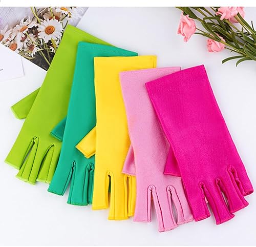 Miniatura 7 de Alainzeo 2 pares de guantes UV para uñas, guantes UV de alta calidad para lámpara de uñas, guante profesional anti UV sin dedos