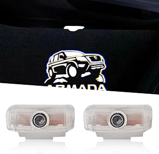 2PCS LED Car Door Logo Lights Projector Compatible with Armada 2017-2022 Puddle Lights Ghost Shadow Light Kit Car Accessories (Armada)