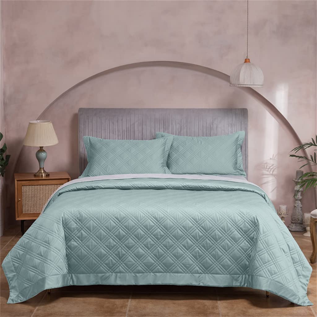 Sbcgfy Argento Quilted Quilted Sheets Summer Cool Quilt Cover Blanket Bed Cover Quilted Quilt Bed Cover Three-Piece Set,-230X245cm