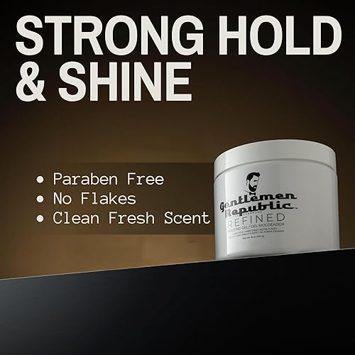 Miniatura 2 de Gentlemen Republic gel moldeador de cabello Refined resistente y con brillo para acicalamiento y peinado 16 onza Blanco 1