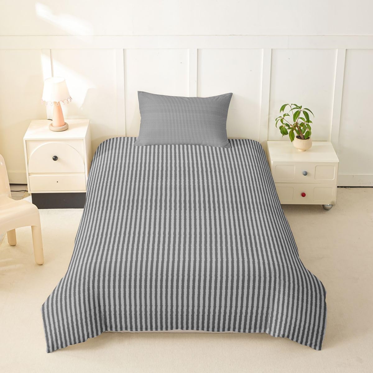 Feelyou Deep Grey Duvet Cover Toddler Size