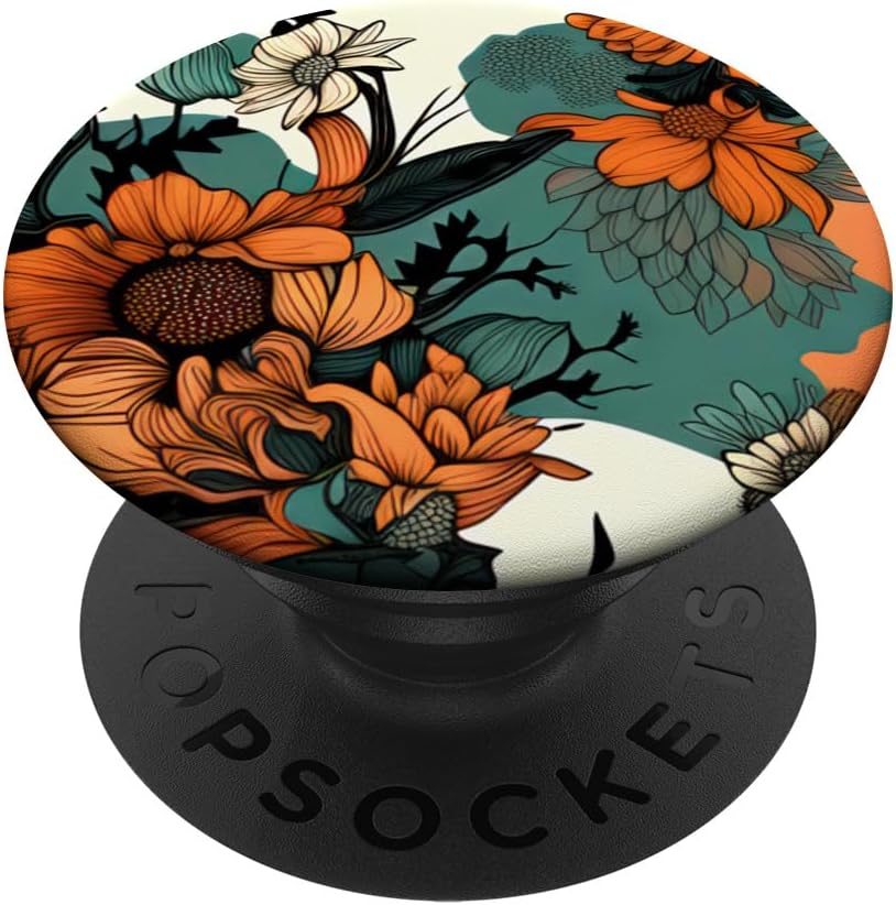 Floral Boho Foliage Flower Flora Nature Vegetation Flowery PopSockets MagSafe PopGrip for iPhone