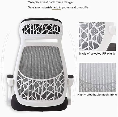 Miniatura 4 de Silla de computadora, silla de oficina en casa, silla giratoria reclinable, asiento de malla, silla de descanso para el almuerzo, silla de juegos
