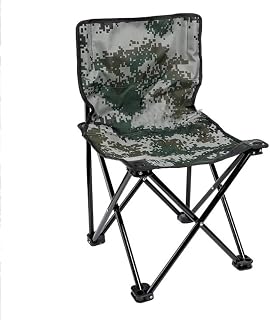 Pequeño Camuflaje Silla De Camping,Ligero Silla Plegable,Taburete Portátil Al Aire Libre Silla para Adultos Senderismo Pesca Picnic Party A 34x34x58cm(13x13x23inch)