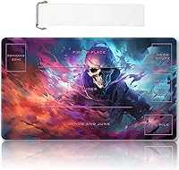 Vista 25 de Tapete de juego MTG cosido de alta calidad con zonas y respaldo de goma antideslizante, tapete de juego TCG para MTG y otros juegos de cartas, Dkt