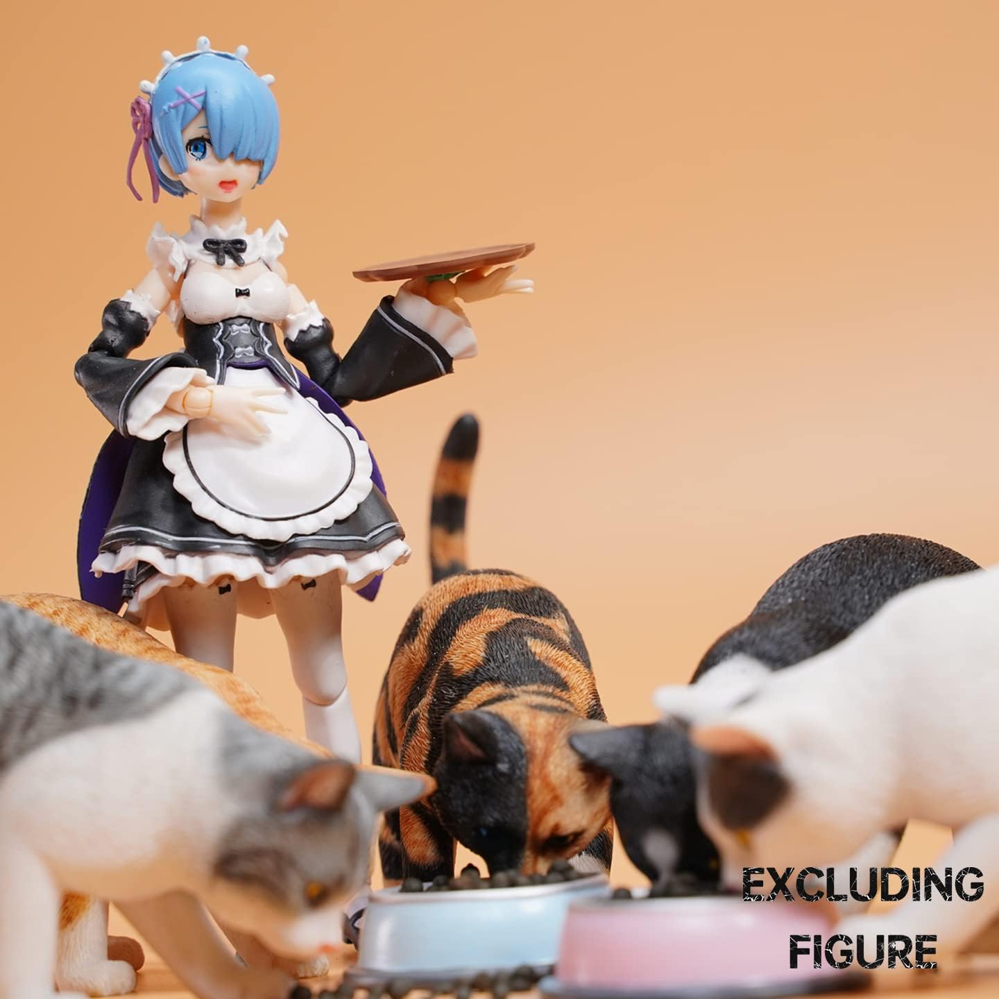 MMOS X JXK The Greedy Cat is Enjoying The Delicious Food with Intricate Details Gift for Cat Lovers