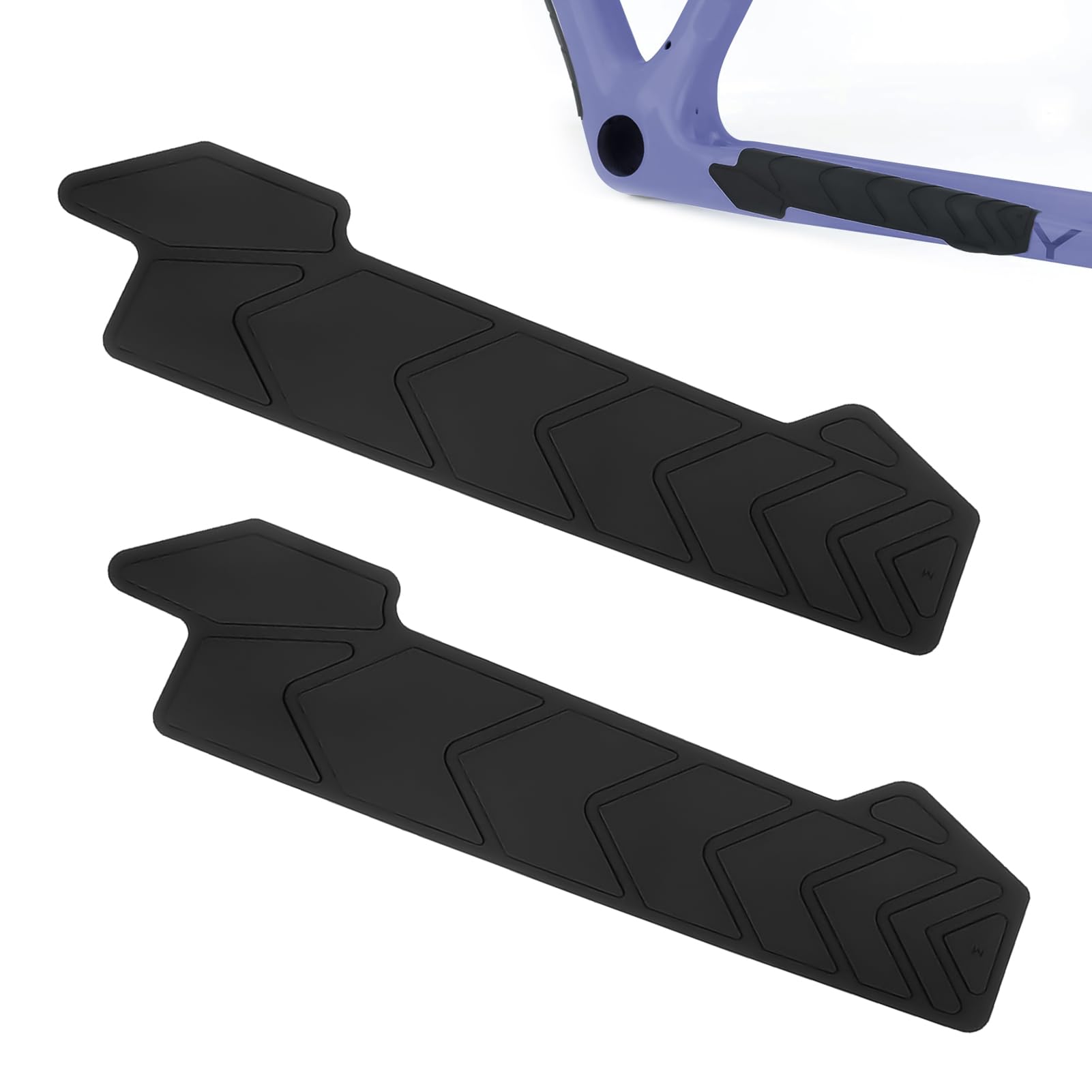 2 Pcs Mountain Bike Chainstay Protector MTB Stickers, Bike Chain Guard Protector Silicone Adhesive, Durable & Lightweight, Protects Frame from Chain Slap Scratches Paint Chips for Mountain Bikes