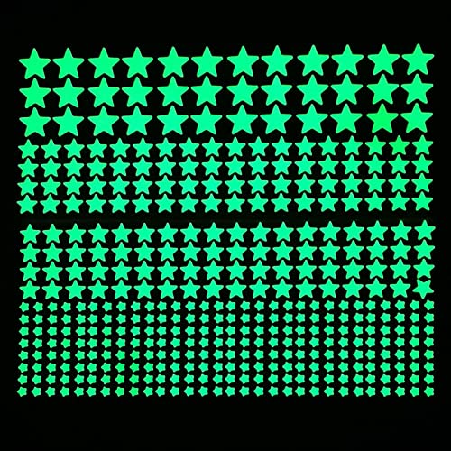 WEITING Adesivi da parete fosforescenti | Stelle fosforescenti per soffitto | Stelle fluorescenti da parete per cameretta dei bambini