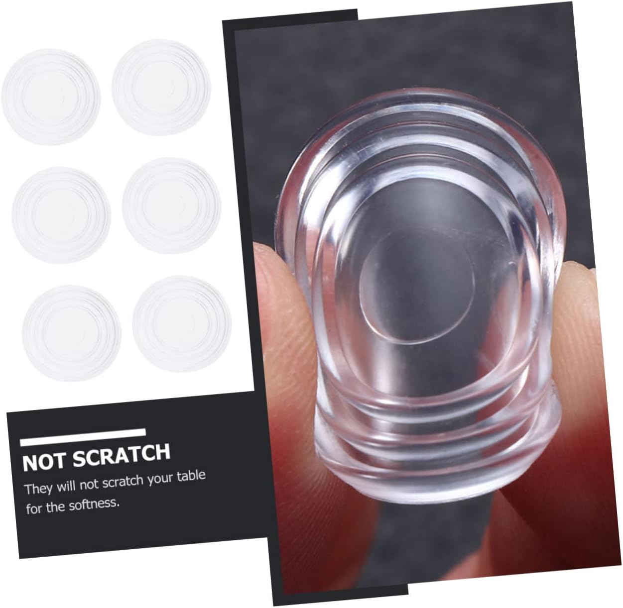 Gadpiparty 250pcs Teatable Glass Bumper Tea Table Glass Pad Outdoor Table Decor Pressure Resistant Slip