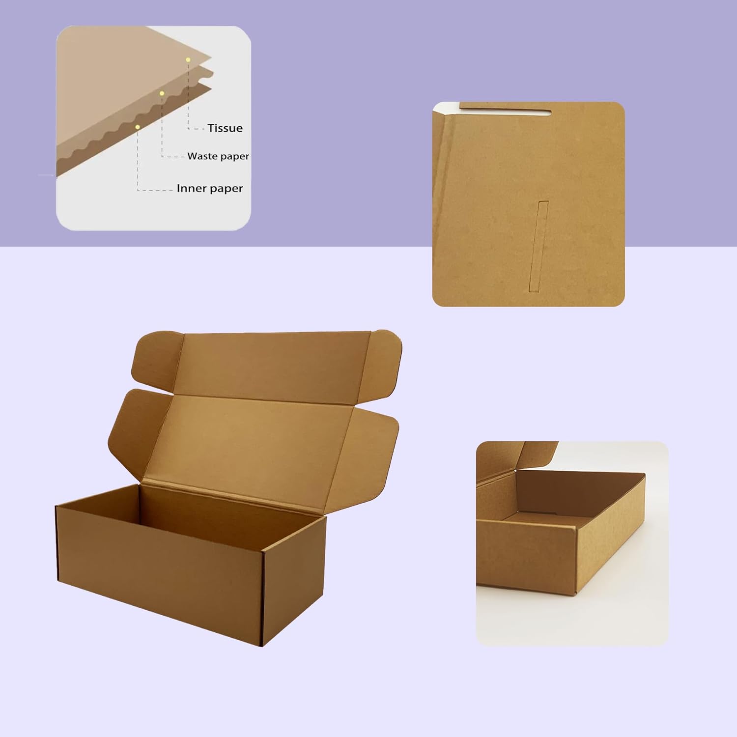12x6x4 inches Shipping Boxes Bulk 20 Pack Brown, Corrugated Cardboard Box, Mailer Boxes for commerce Packaging and Holidays Gift, Small Giving Boxes for Wrapping Mailing Present