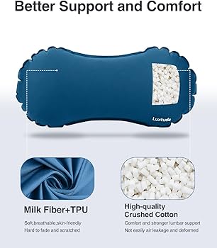 Amazon.com: Luxtude Inflatable Lumbar Pillow for Airplane Travel