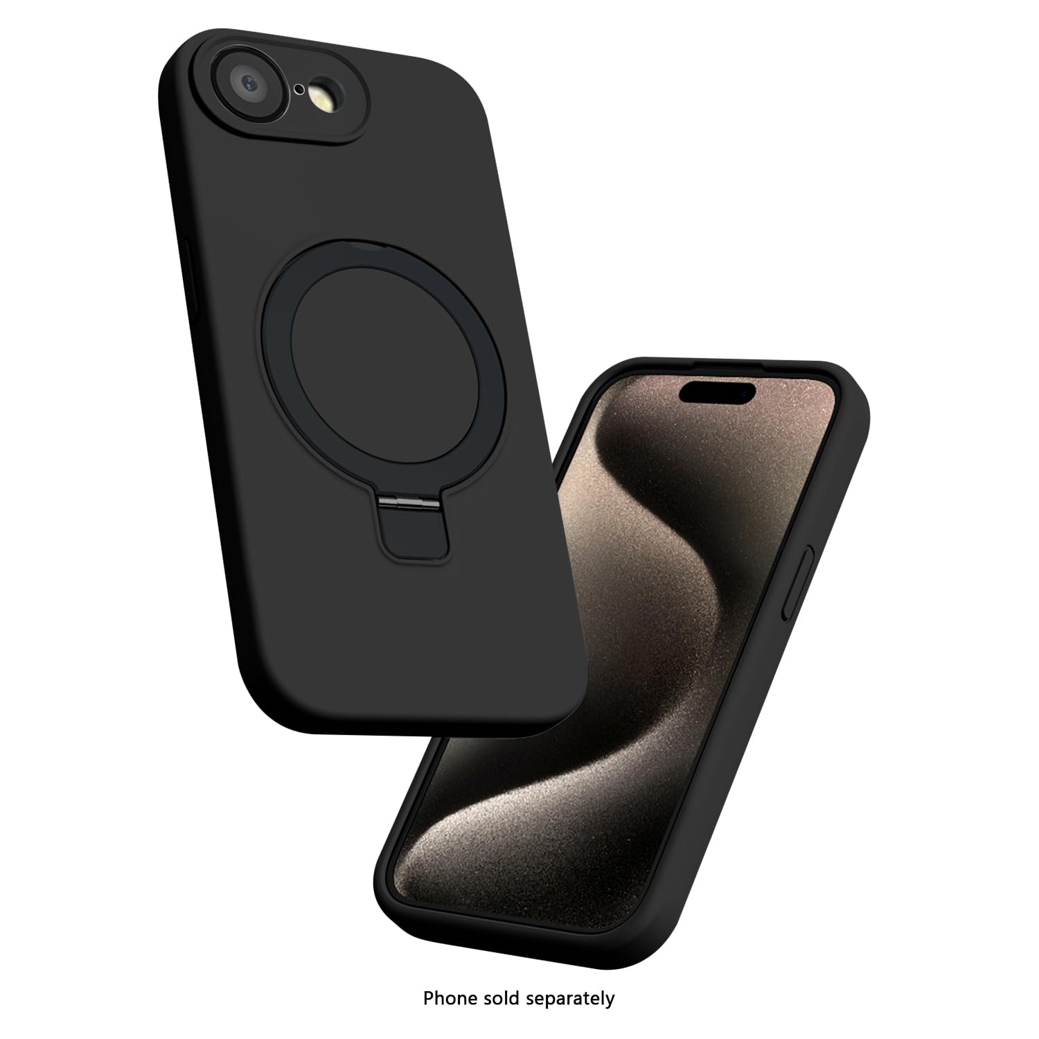 SaharaCase - Custodia in silicone con supporto compatibile con MagSafe per iPhone 17e e iPhone 16e, Scorpion Black, (CP00810)