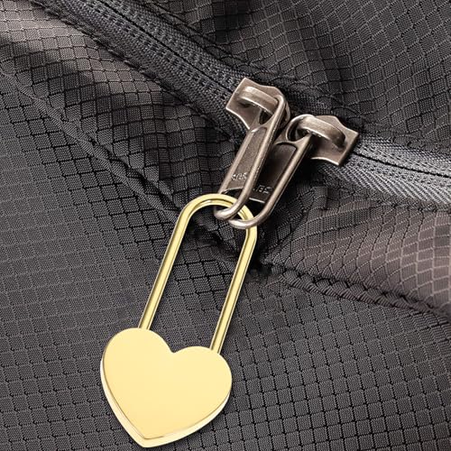 Kichvoe Petits Cadenas en Alliage de Zinc Doré Forme Cœur, Faciles à Transporter, Adaptés pour Valise et Usage en Voyage – vue 7