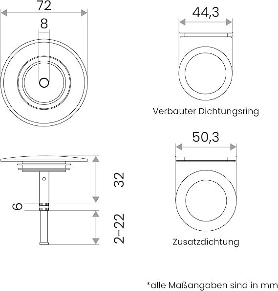 Bächlein Premium Bath Plug