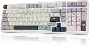 ATTACK SHARK X98 Wireless Mechanical Keyboard,Tri-Mode BT5.0/2.4GHz/USB-C Hot-Swappable,Gasket Mount with Pre-lubed Linear Switches,PBT Keycaps,RGB Backlit Gaming Keyboard for PC/Tablet/PS5/Xbox