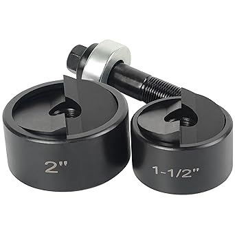 AMZCNC Manual Knockout Punch Driver Kit for 1-1/2 inch to 2 inch Electrical Conduit Hole Sizes Conduit Hole Size 1-1/2"2" Knockout Punch kit