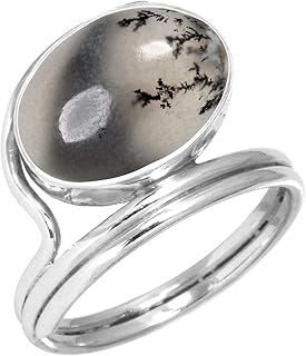 Genuine 925 Sterling Silver Handmade Jewelry Oval Lapis, Onyx, Tiger Eye, Amethyst Natural Gemstone Boho Ring For Women