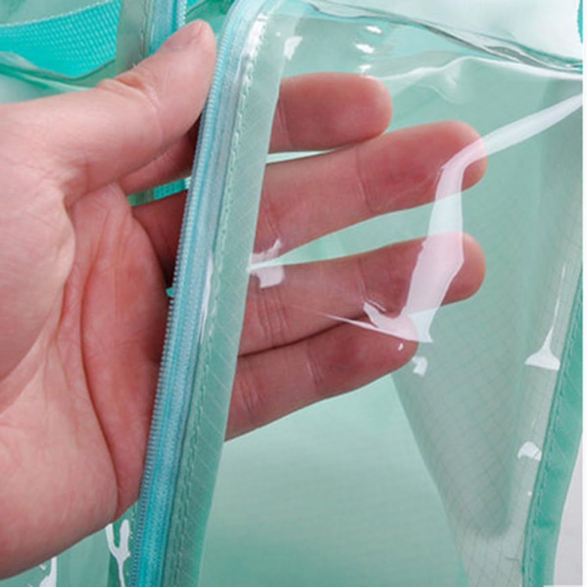 Oxford Cloth Waterproof Shoe Bag PVC Organizer 4pcs with Window image 3
