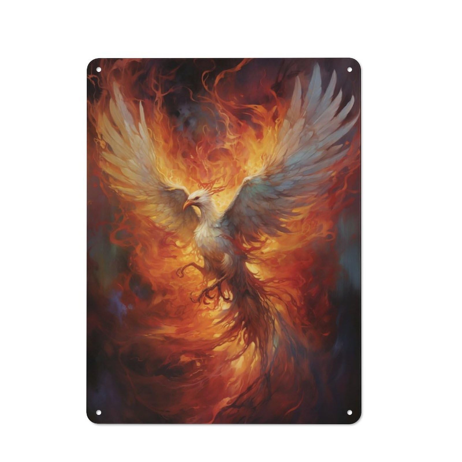 Junmoney Mystical Phoenix Bird Retro Tin Sign 40X30cm Featuring For Bar Or Restaurant, For Metal Sign Collectors, For Garage And Workshop Walls