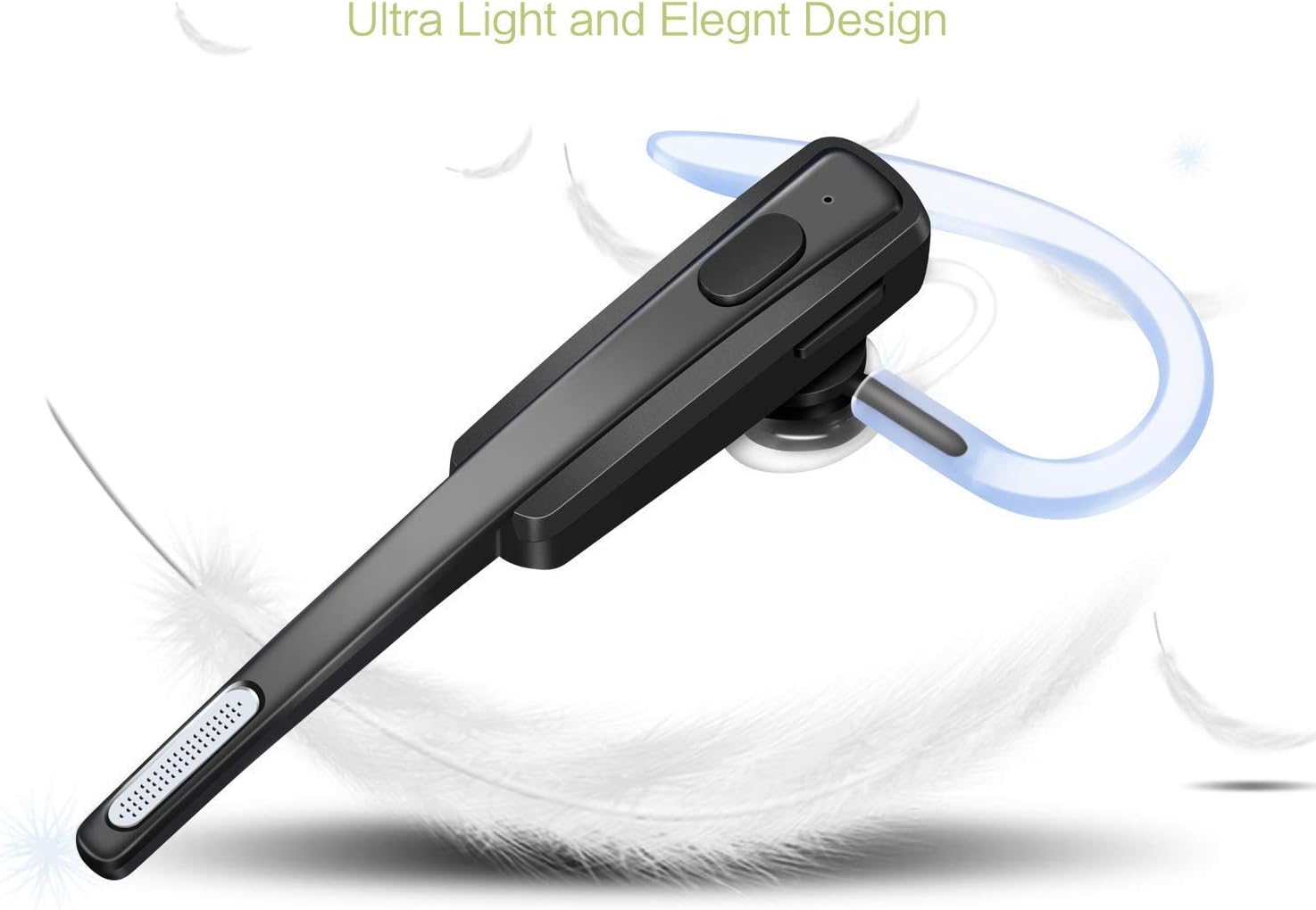 🛒 Crazy Deals Bluetooth Headset, COMEXION Wireless Business Earpiece V4.1 Lightweight Noisy Suppression Bluetooth Earphone with Microphone for Phone/Laptop/Car (Black+Case)