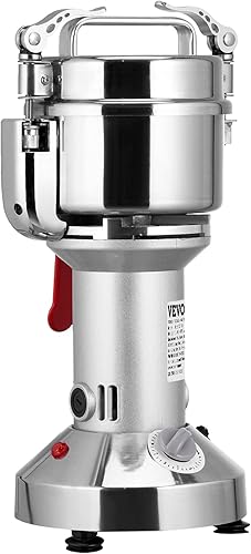 Miniatura 10 de VEVOR Molinillo eléctrico de grano de 10.58 oz, molinillos de especias comerciales de alta velocidad de 1900 W, máquina pulverizadora de polvo de
