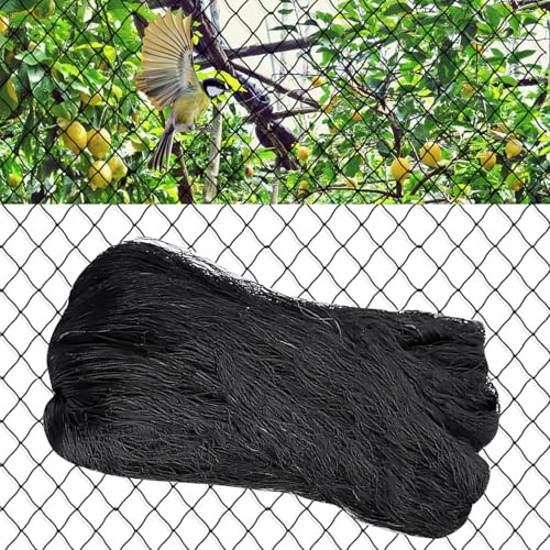Rete di protezione per uccelli, 15 x 15 m, in nylon di alta qualità, larghezza maglie 5 x 5 cm, resistente per uccelli, balcone, per giardino e agricoltura