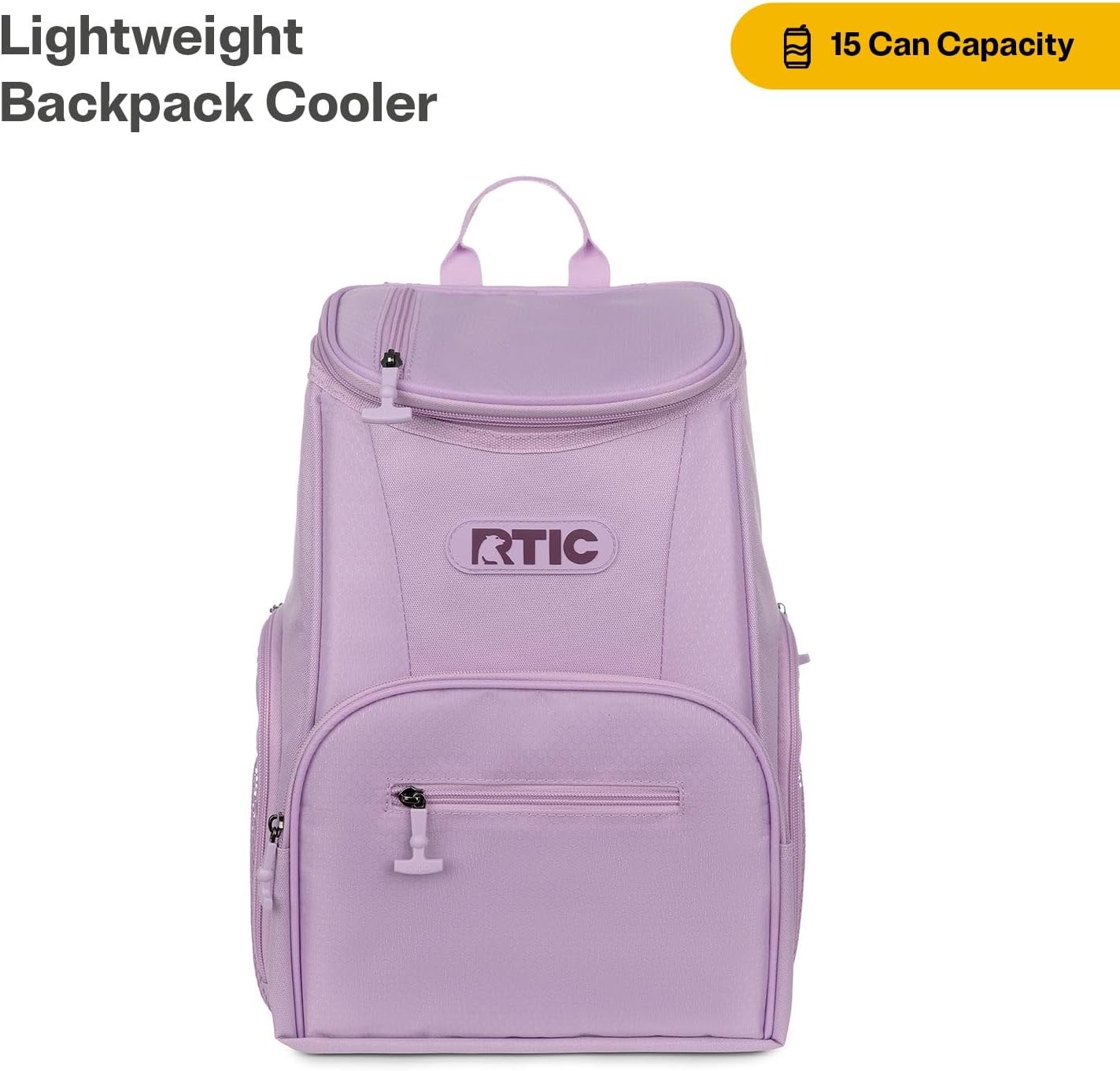 RTIC Lightweight Backpack Cooler Soft Insulated Portable Bag for Lunch, Beach, Drink, Beverage, Travel, Camping, Picnic, Car, Hiking,
