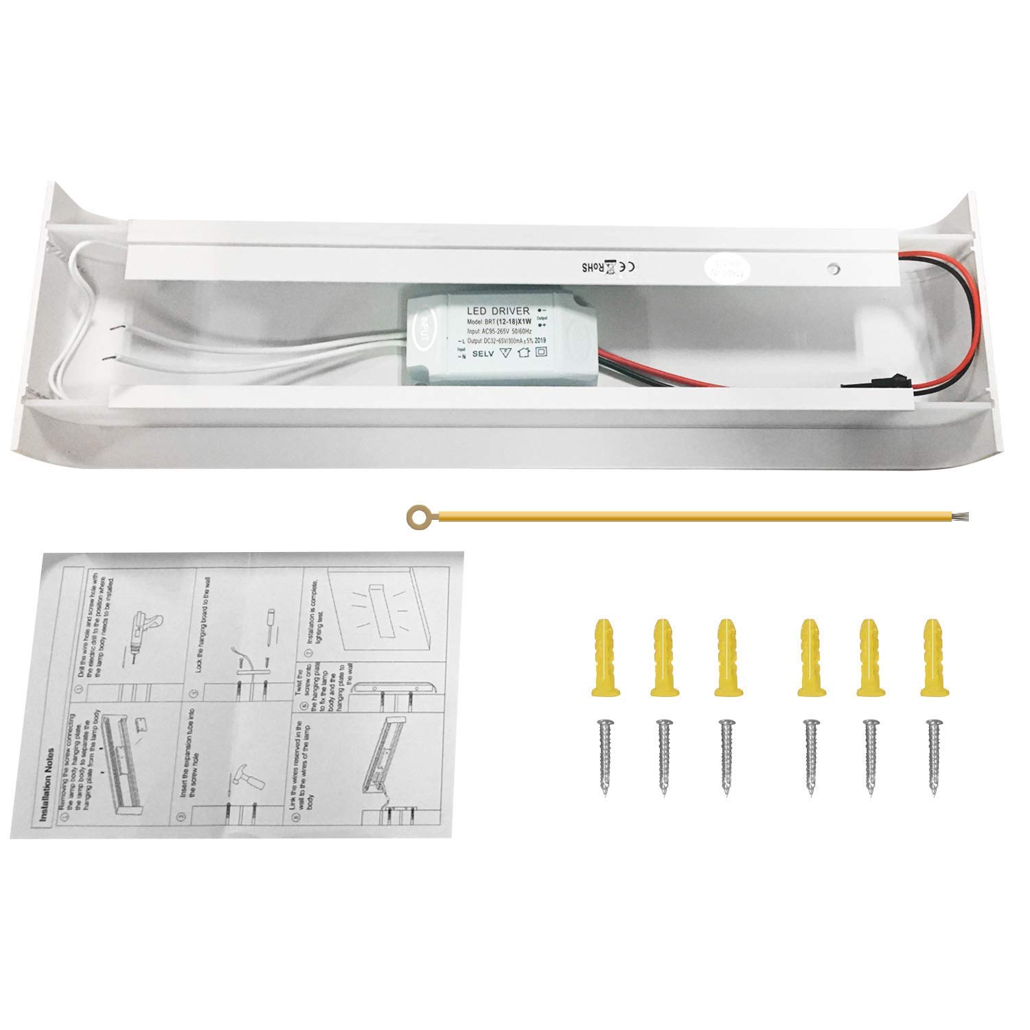 16W LED Wandleuchte Innen Moderne Wandlampe weiß mit up and down Licht IP44 Innenbeleuchtung Flur Belechtung für Schlafzimmer Korridor Wohnzimmer Treppe usw Warmweiss
