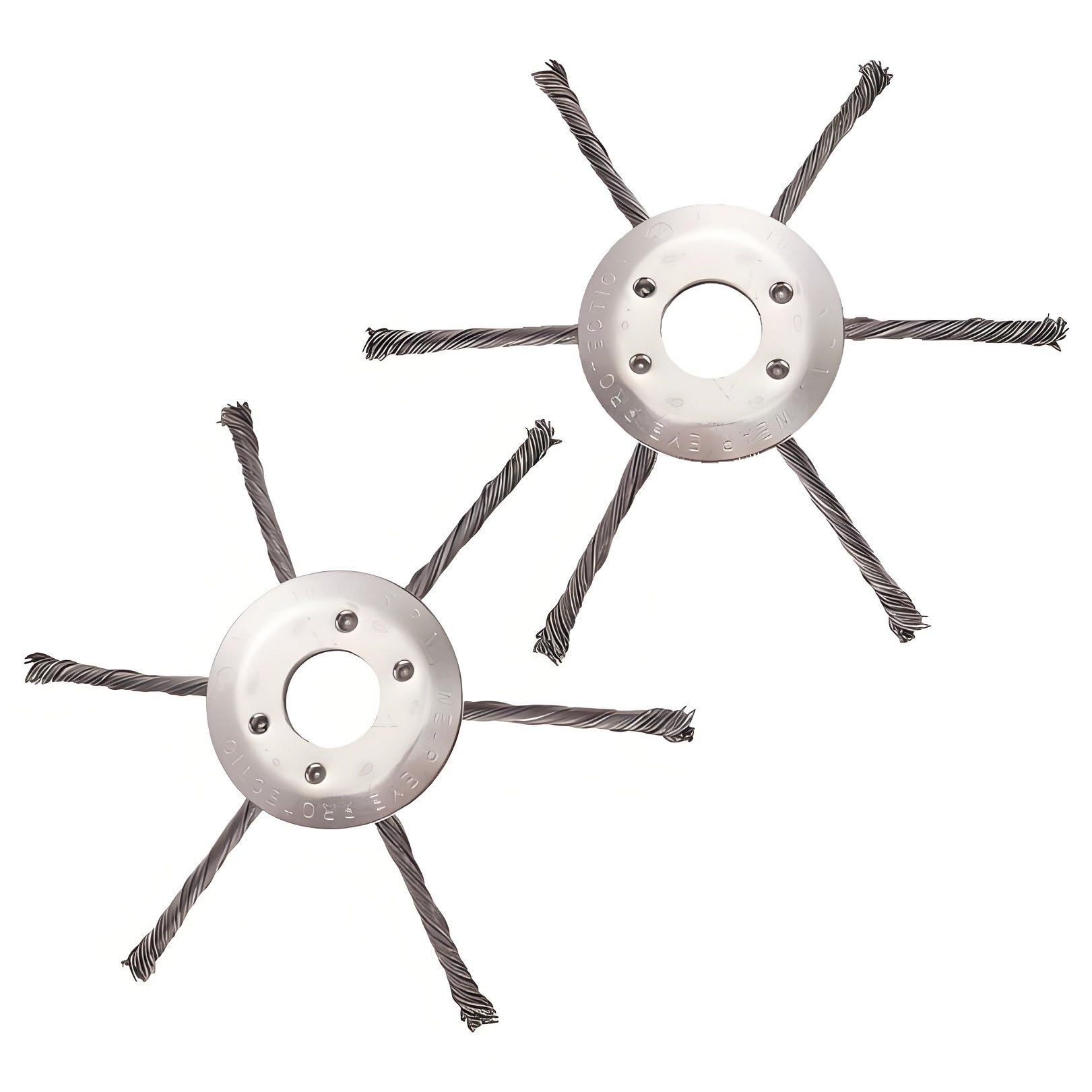 AGSYFFD 2 teste per decespugliatore in filo di acciaio resistente, attacco universale per decespugliatore da 230 mm, per tosaerba a benzina, design con filo annodato resistente, testa per