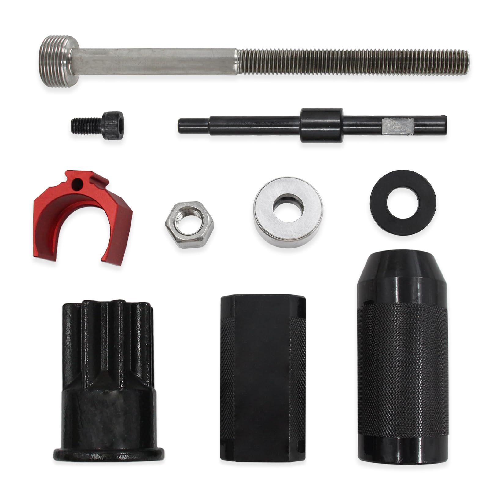 Gxencks Heavy Duty Steel Injector Sleeve Remover Installer whole set 9U-6891 Injector Height Tool for CAT Caterpillar 3406E C10/C12/C15/C16/C18 Engine