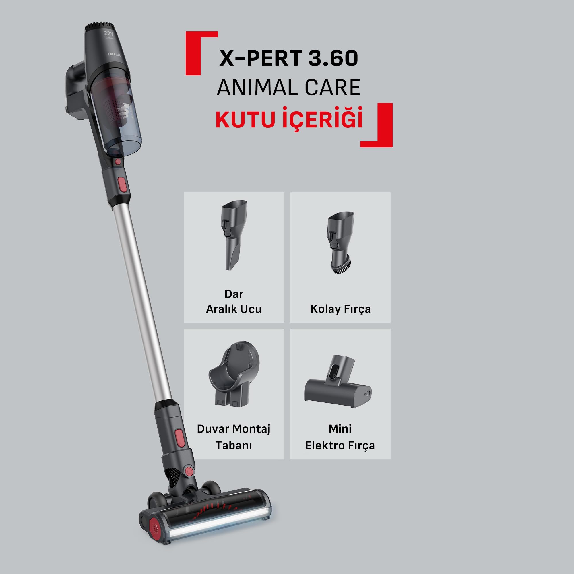 Tefal TY6993TR X-Pert 3.60 Animal Care Kablosuz Şarjlı Dikey