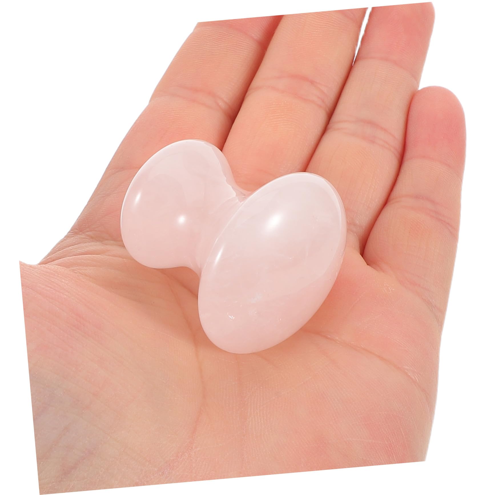 BESTYASH 3pezzi Rullo di Pietra Naturale per Massaggio Viso Strumento Gua Sha Fungo in Cristallo della Rinfrescante e Portatile Massaggiatore Facciale per Routine Viso