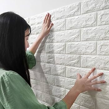 Amazon.co.jp: 3D立体壁紙 DIYレンガ調壁紙シール 70x77CM ウォール