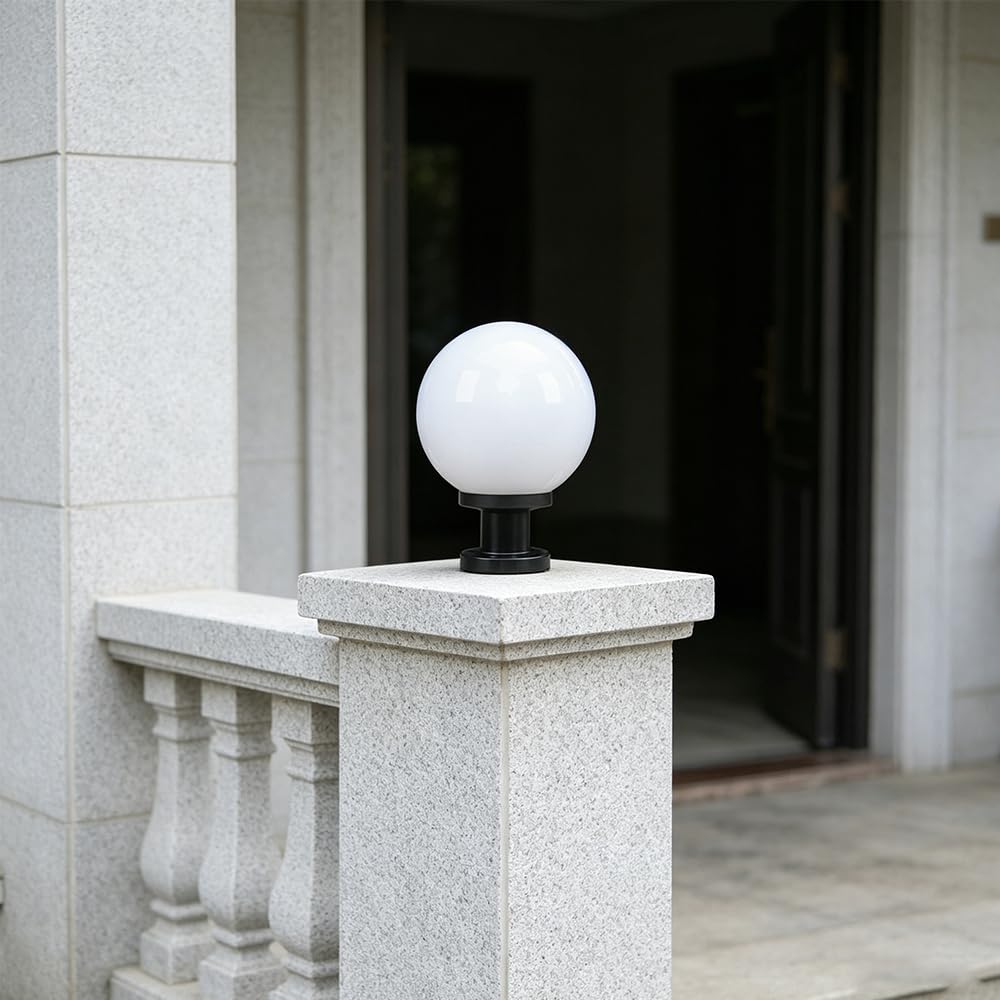 Globo Per Lampione In Acrilico Globi Di Luce Per Esterni Globi Di Ricambio Paralume Di Ricambio Coperture Per Pali Della Luce Per Esterni Lampada A Colonna E27 Lampione Sfera Villa Giardino (15cm)