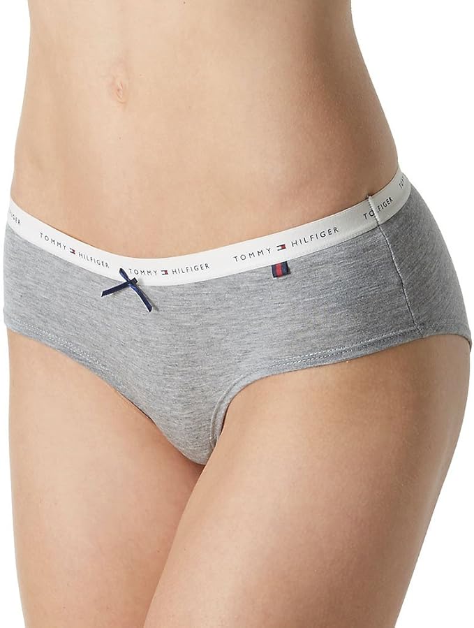 Tommy Hilfiger Women's Hipster Panty Underwear, Heather Grey, Medium at