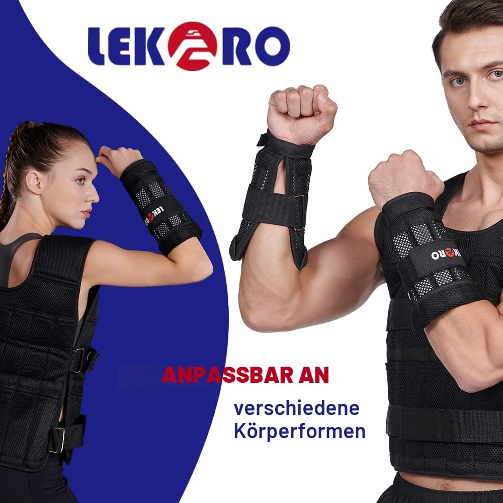 Handgelenk-Armgewichte, verstellbare Handgelenkgewichte, abnehmbare Handgelenk-Knöchelgewichte für Männer und Frauen, für Fitness, Walking, Joggen, Workout, Laufen, 1 Paar, 2 Stück