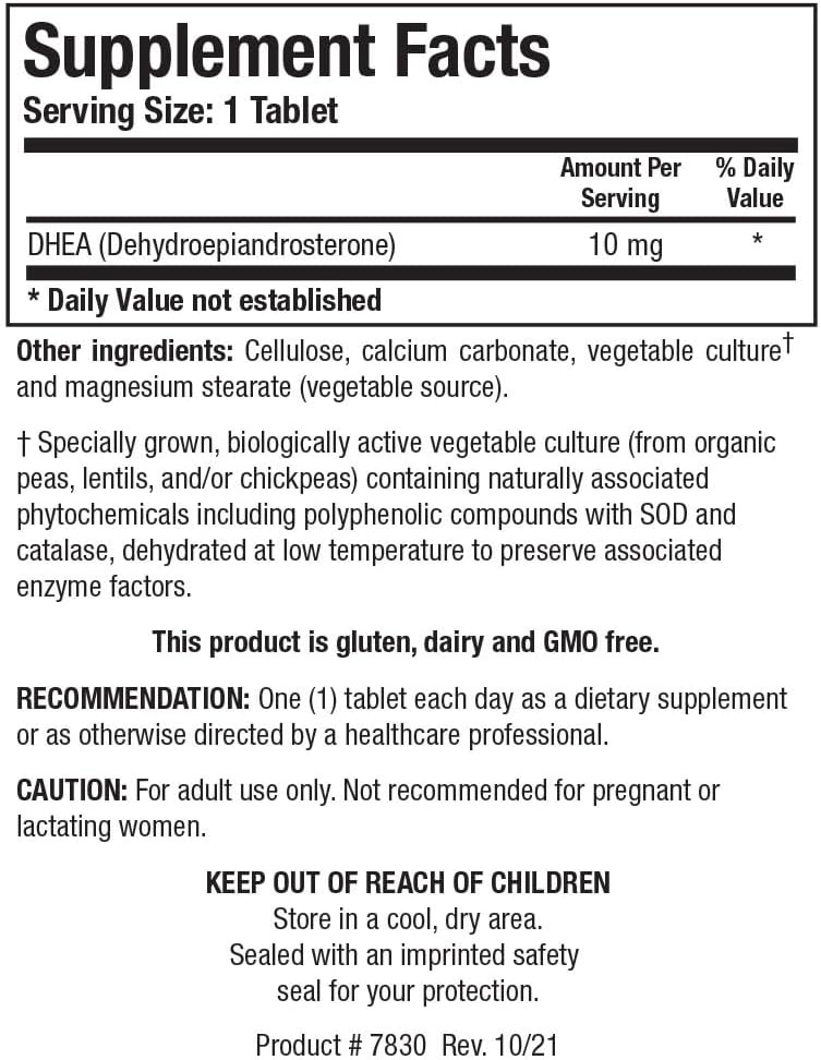 Biotics Research DHEA 10 Milligram Hormonal Balance, Metabolism, Improved Mood and Outlook, Age Gracefully, Healthy Stress Response, 180 Tablets - Image 2